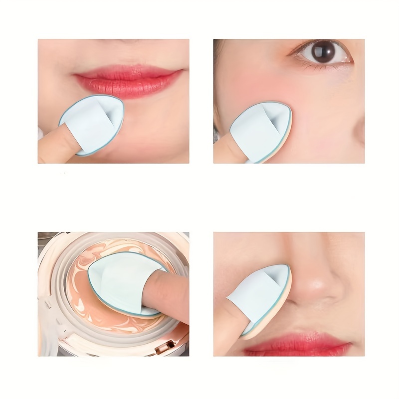 Finger Size Powder Puff Mini Makeup Puff Soft Water Drop - Temu