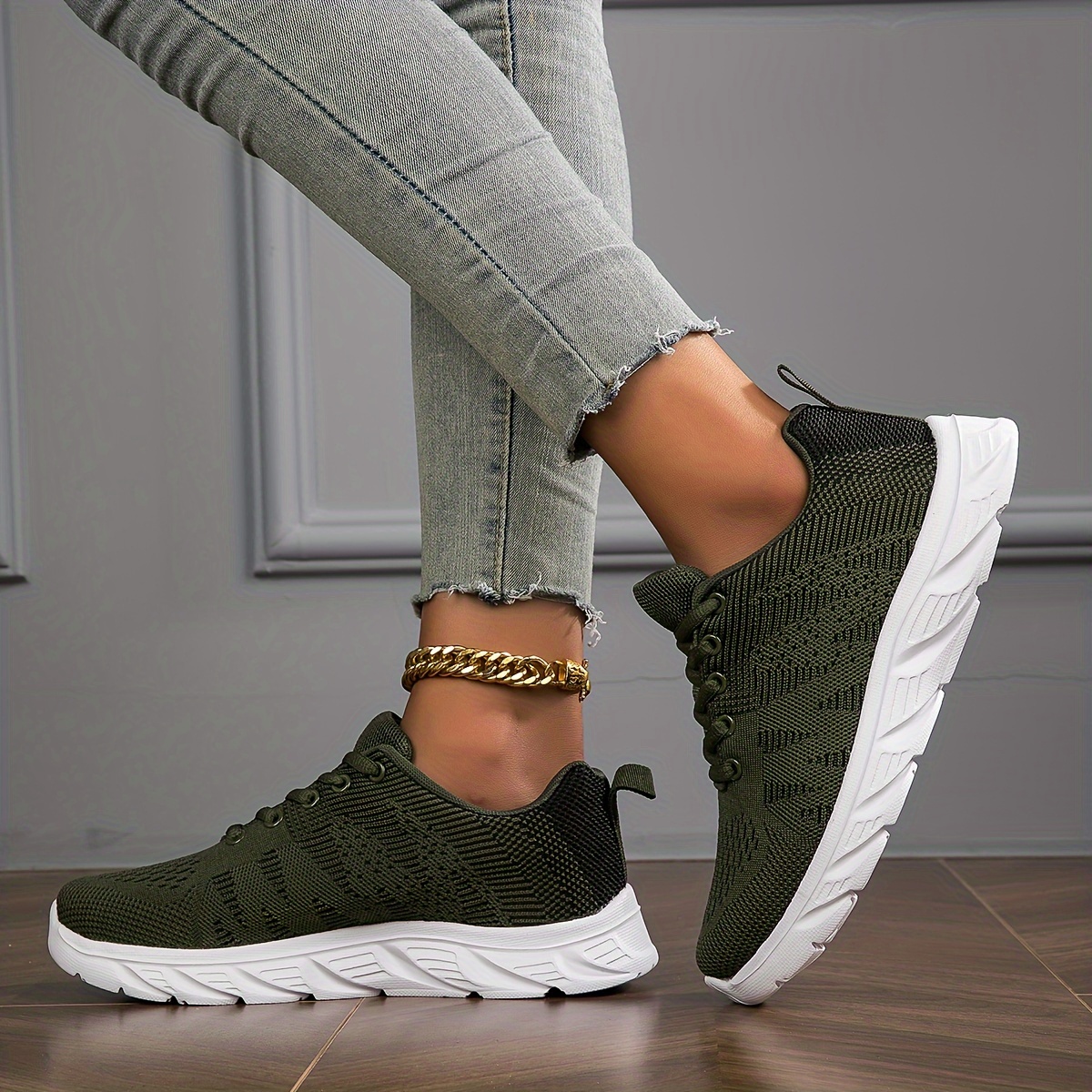 Women's Lightweight Breathable Mesh Knit Running Sneakers