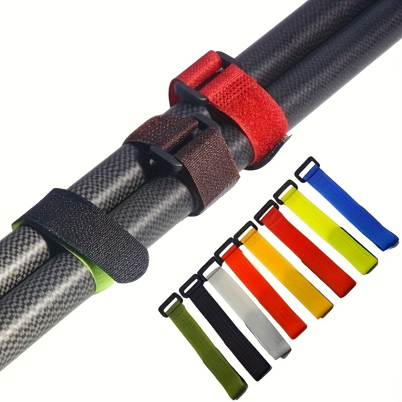4/8pcs/set Durable and Reusable Fishing Rod Tie Holder Strap with Hook Loop  Cord Belt - Keep Your Fishing Gear Secure and Organized