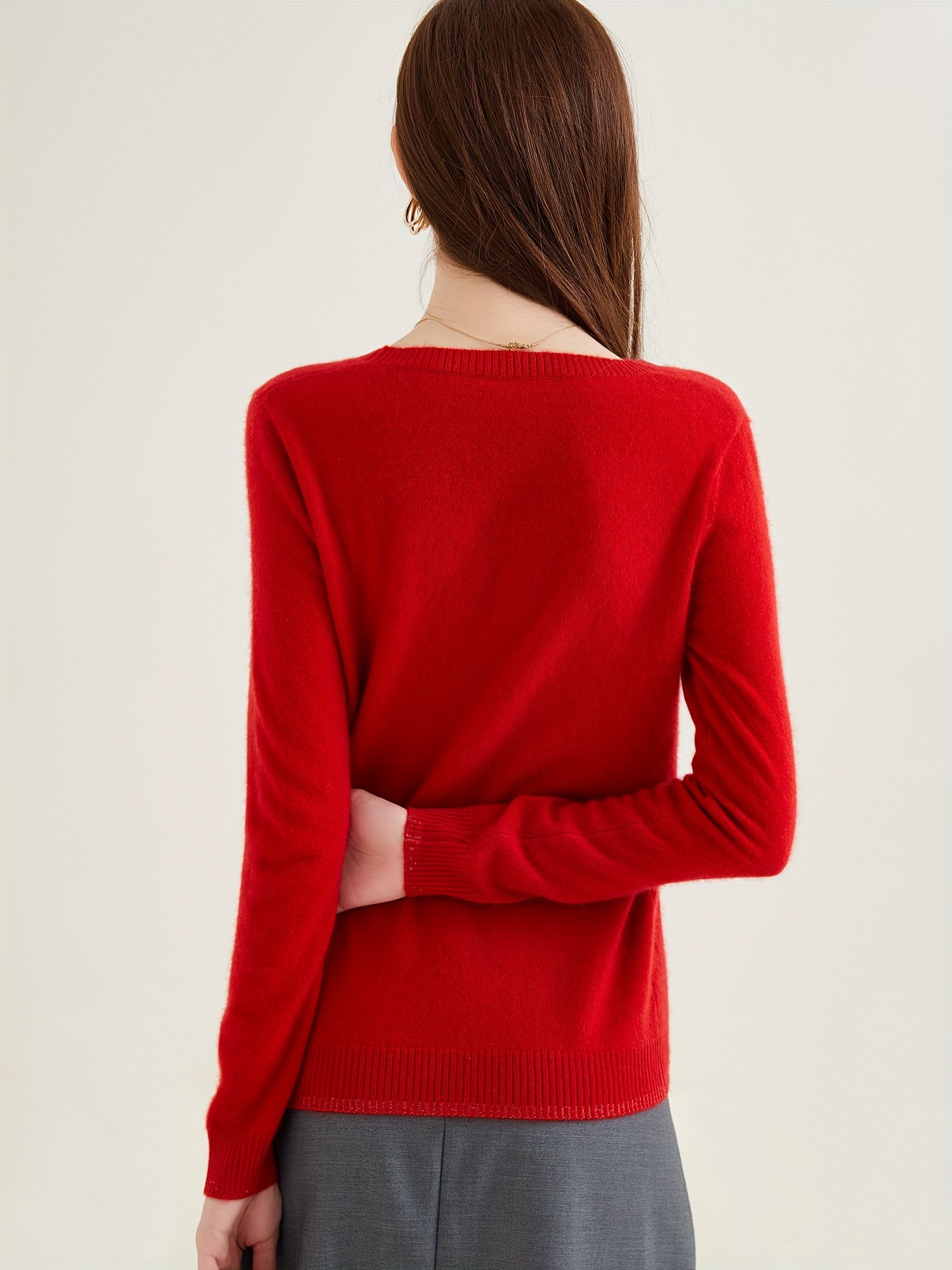 Women's Thick Crewneck Cashmere Sweater