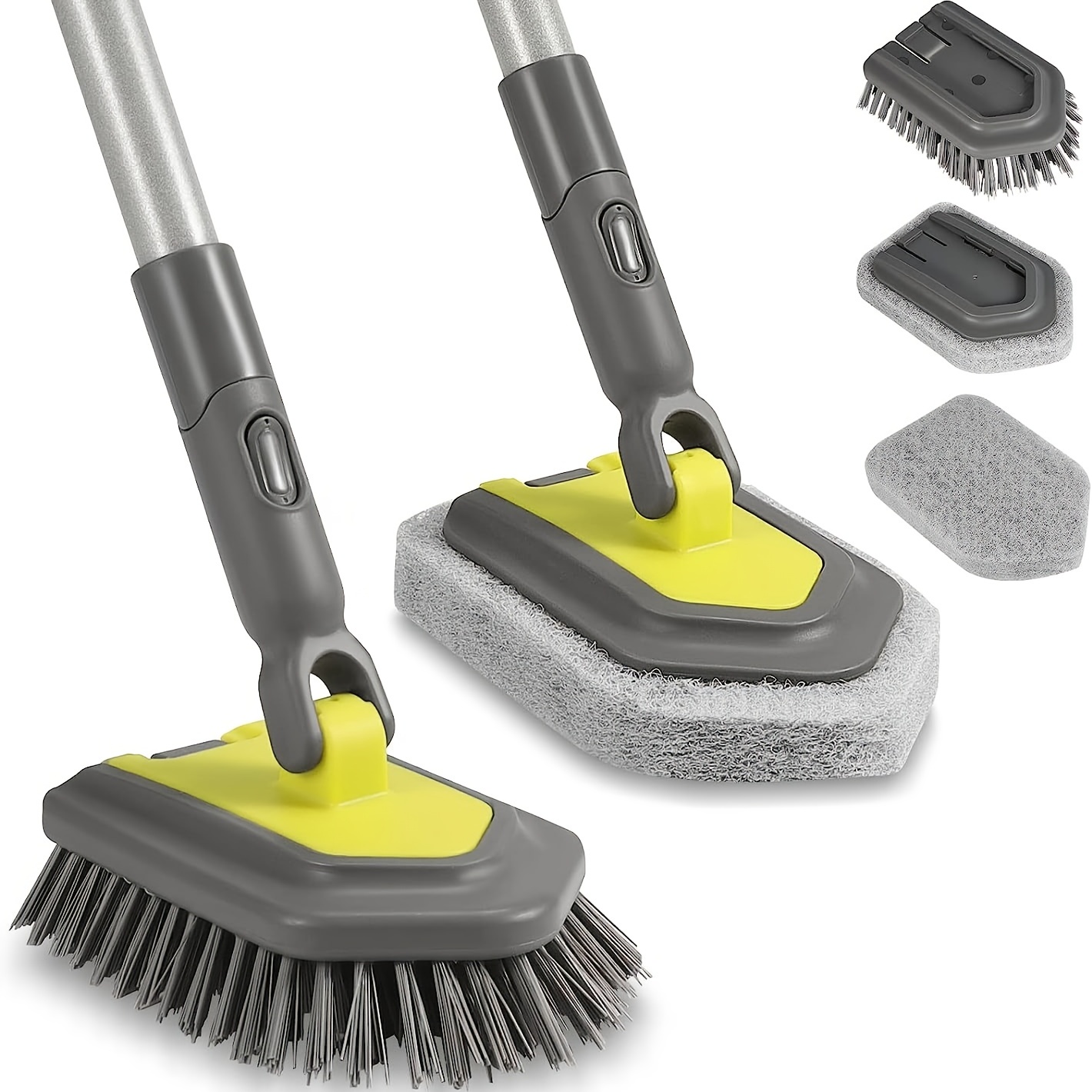 Floor Scrub Brush 2 in 1 Scrape and Brush Long Handle Wiper Stiff Bristle  Magic Broom Brush Squeegee Tile Kitchen Cleaning Tools - AliExpress