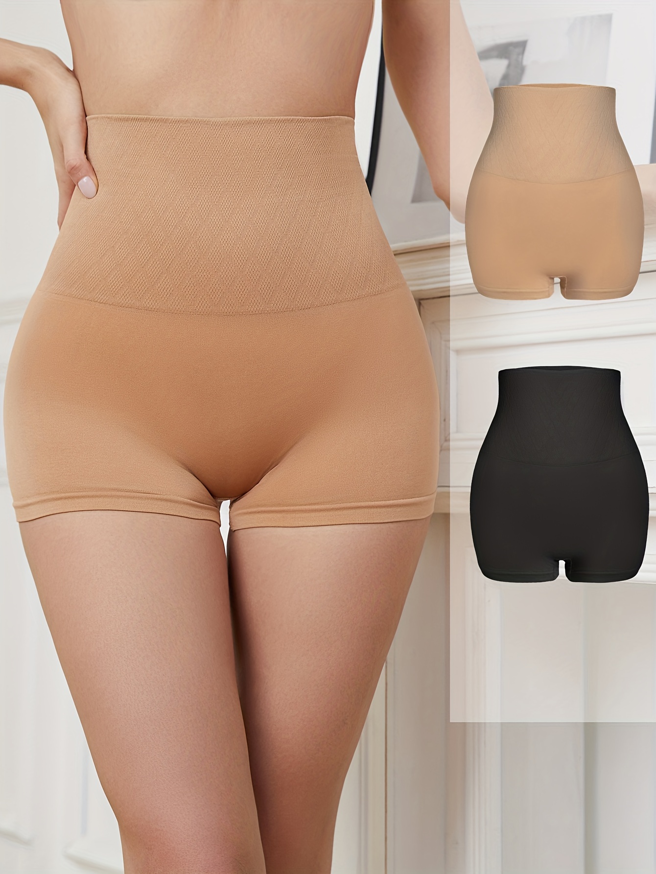 3pcs High Waist Body Shaper Tummy Control Underwear For Women, Seamless Shaping  Underwear Panty With Lace Shapewear