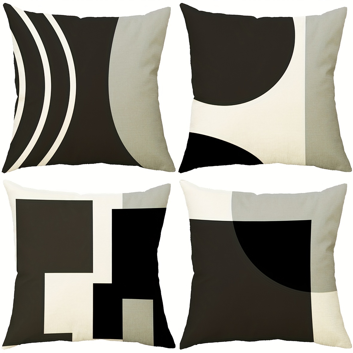 Decorative Pillows, Throw Pillow, Black & White Geometric