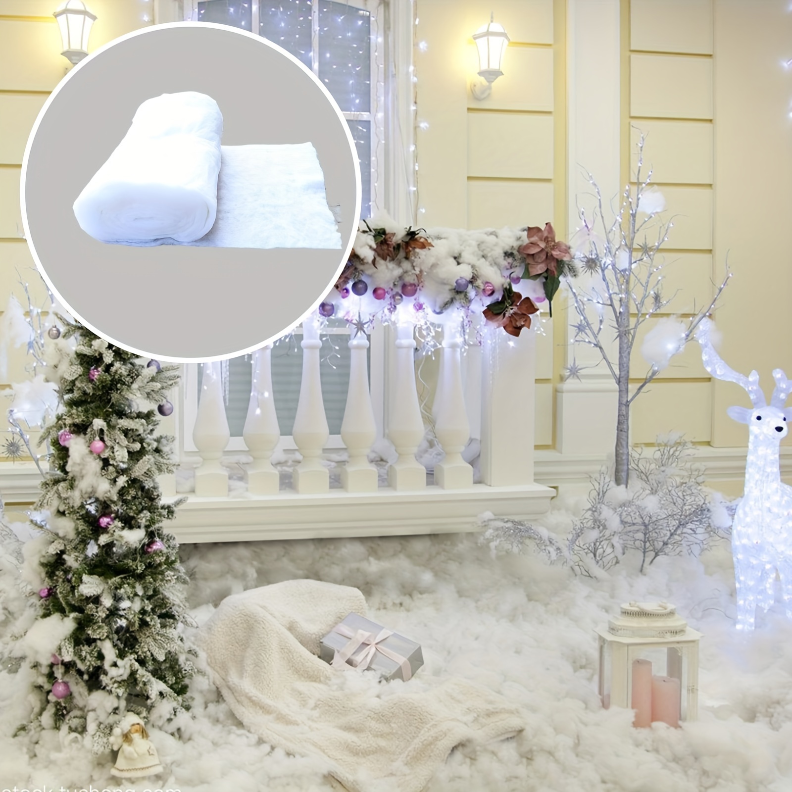 Natale neve finta coperta di neve artificiale cotone soffice leggero neve  Indoor albero di natale villaggio