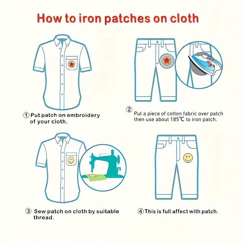 Black Patches For Clothing Iron On Patch Stickers For - Temu