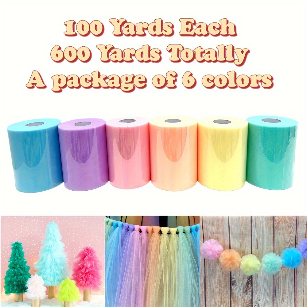 54 by 20 Yards Tulle Fabric Rolls Pink Tulle Ribbon Tutu Spool Bolt for  DIY Wedding Decoration Baby Shower Tutu Skirt Gift Wrapping Large Matte