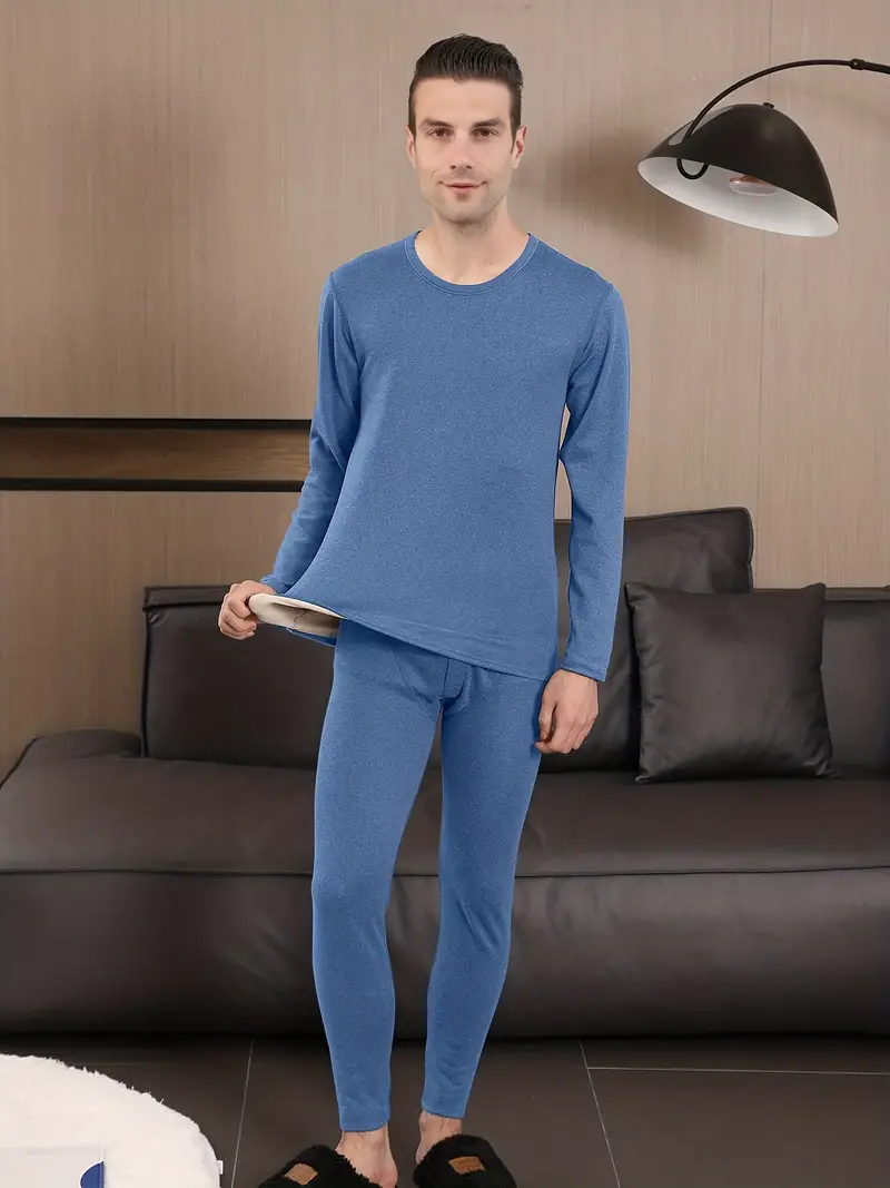 Thermal Underwear Set Men Long Johns Set Ultra Soft Lined - Temu Canada