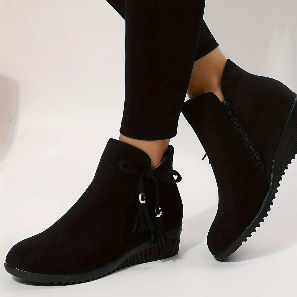 Ladies low best sale wedge ankle boots