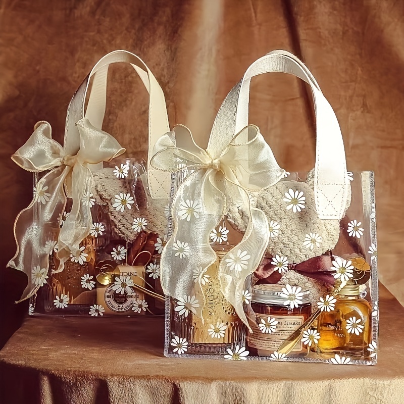 Transparent Small Daisy Gift Bag, Gift Tote Bag, Creative Portable Gift  Packaging Bag, Valentine's Day Wedding Birthday Gift Packaging Bag, Small  Business Supplies, Cheapest Items Available, Clearance Sale, Shopping Bag,  Party Bag