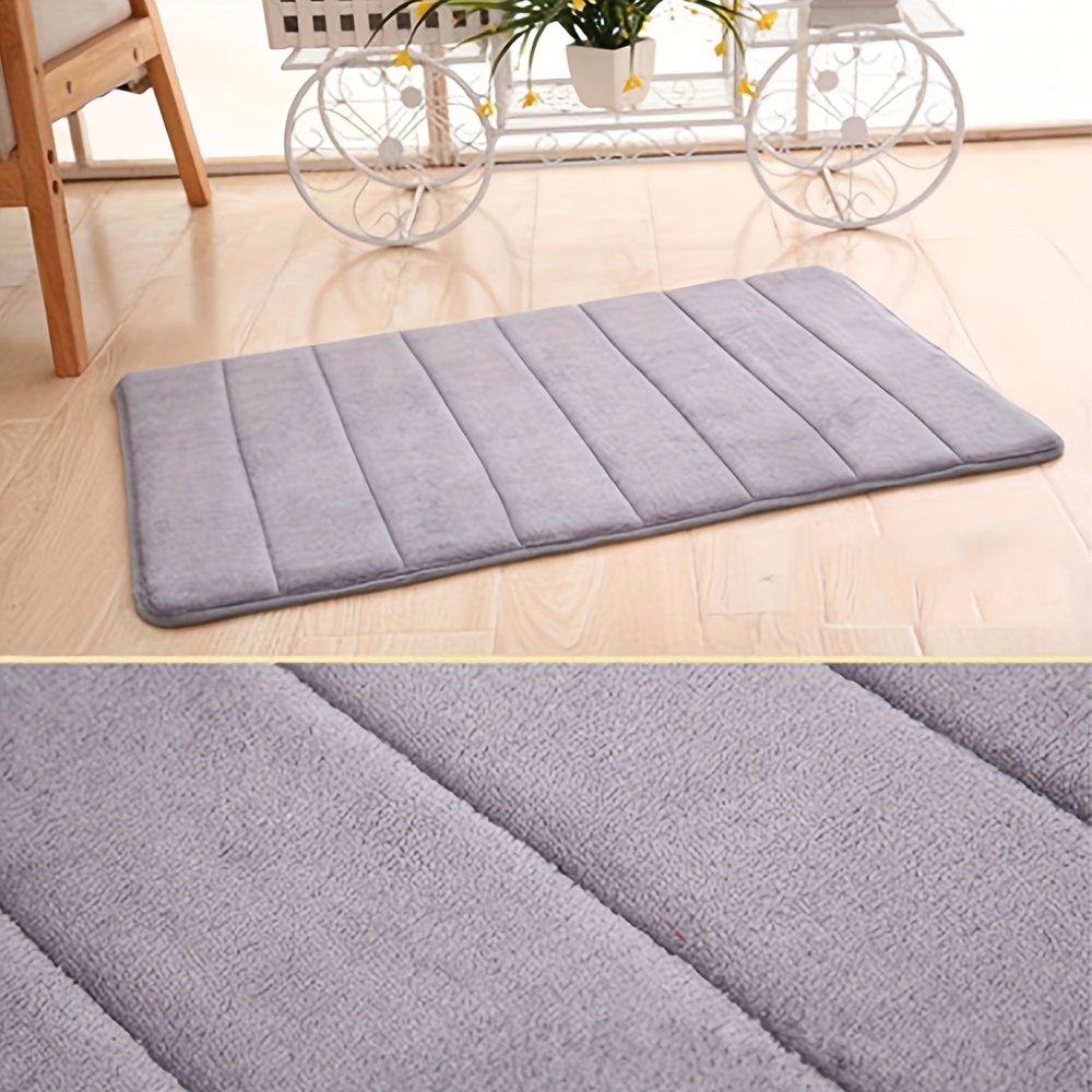 Memory Foam Bath Mat, Soft and Comfortable, Super Water Absorption,  Non-Slip, Thick, Machine Wash, Easier to Dry for Bathroom Floor Rug 