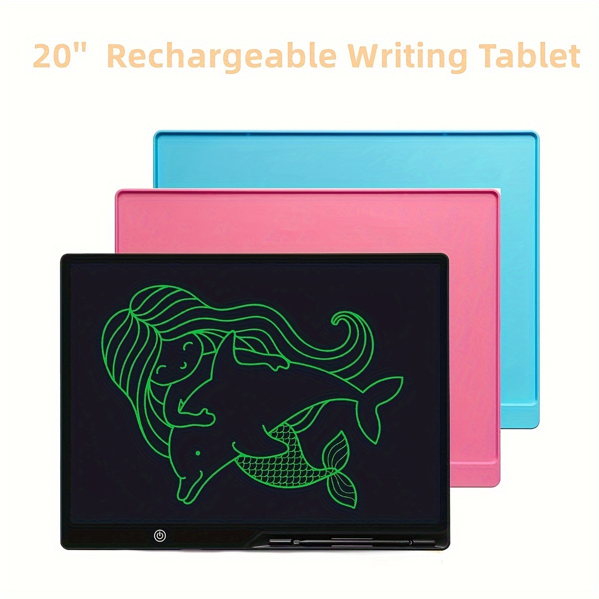 20inch 50 8cm usb rechargeable lcd writing tablet for kids type c charging writing tablet educational birthday gift for kids christmas and halloween gift