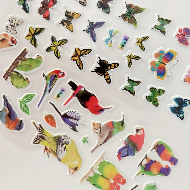 50pcs Flower Butterfly Stickers: A Fun DIY Decoration for Teens & Adults -  Perfect for Mobile Phones, Computers, Walls, Skateboards & More!