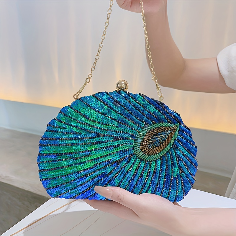 Vintage Style Beaded Evening Bag Party Cocktail Purse Multicolor