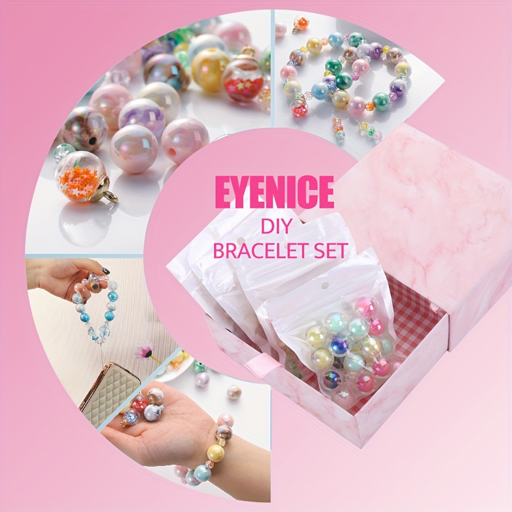 Handmade Beads Bracelet Making Kit For Girls Birthday Gift, 8mm Gradient  Beads For DIY Jewelry Making With Star Flower Pumpkin Beads