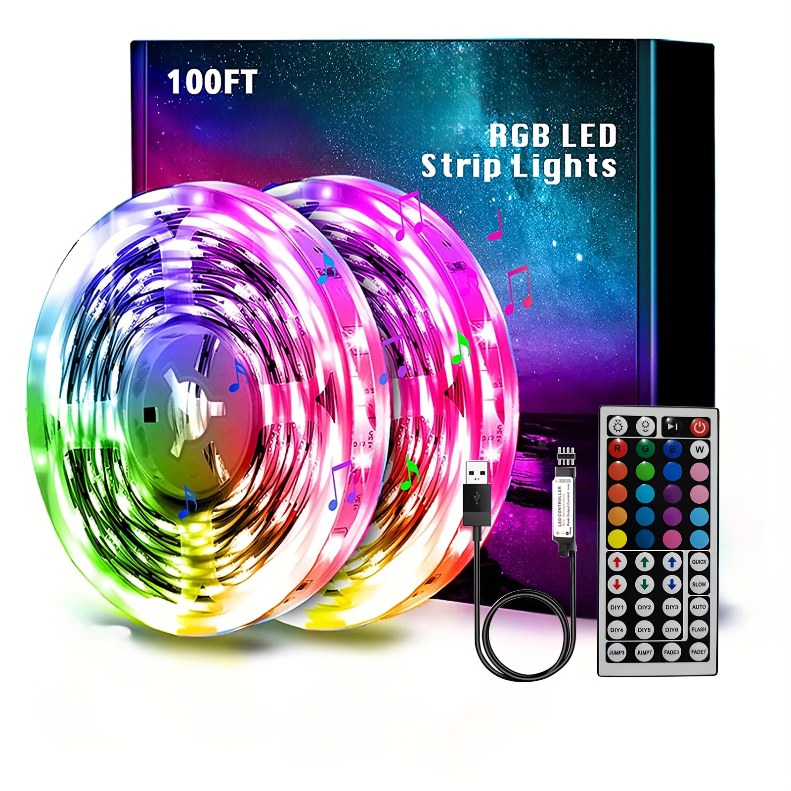 Led Strip Light 5v Rgb 5050 Light Strip App Controller - Temu
