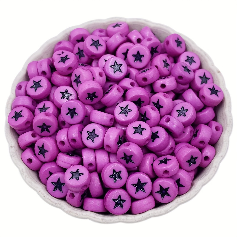 5*7mm Alien Face Acrylic Beads - Multicolor Candy Beads - For