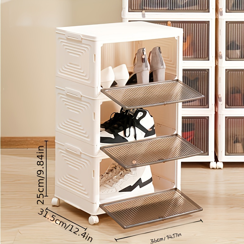 Easy Assembly Portable and Foldable Shoe Organizer Storage Box with Ma –  SPS FURNTIURE