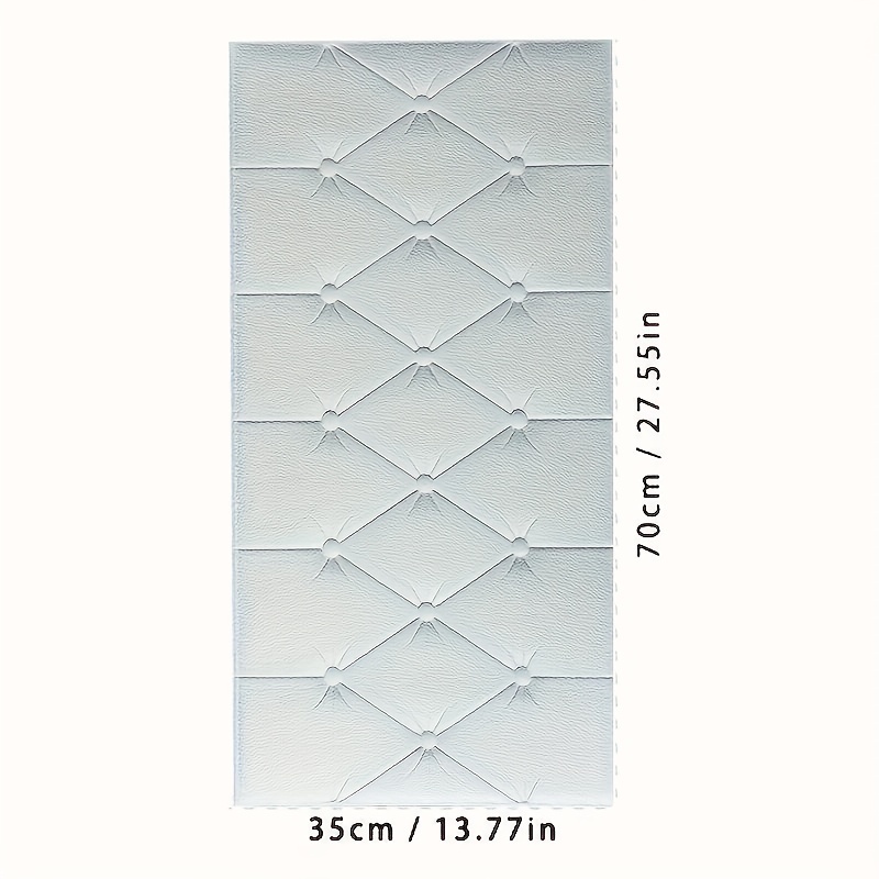 Image of 5/10pcs 70 Cm X 35 Cm/27.55 Inches X 13.77 Inches 5mm Bedroom Headboard Soft Wall Sticker Xpe Material 3d Anti-collision Waterproof Self-adhesive Wallpaper Box Packaging