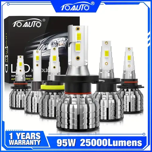 2 pièces ampoules LED forte lumière vive H4 H7 H11 9005 9006 Auto phare LED  Kit feux de route feux de croisement - Temu France