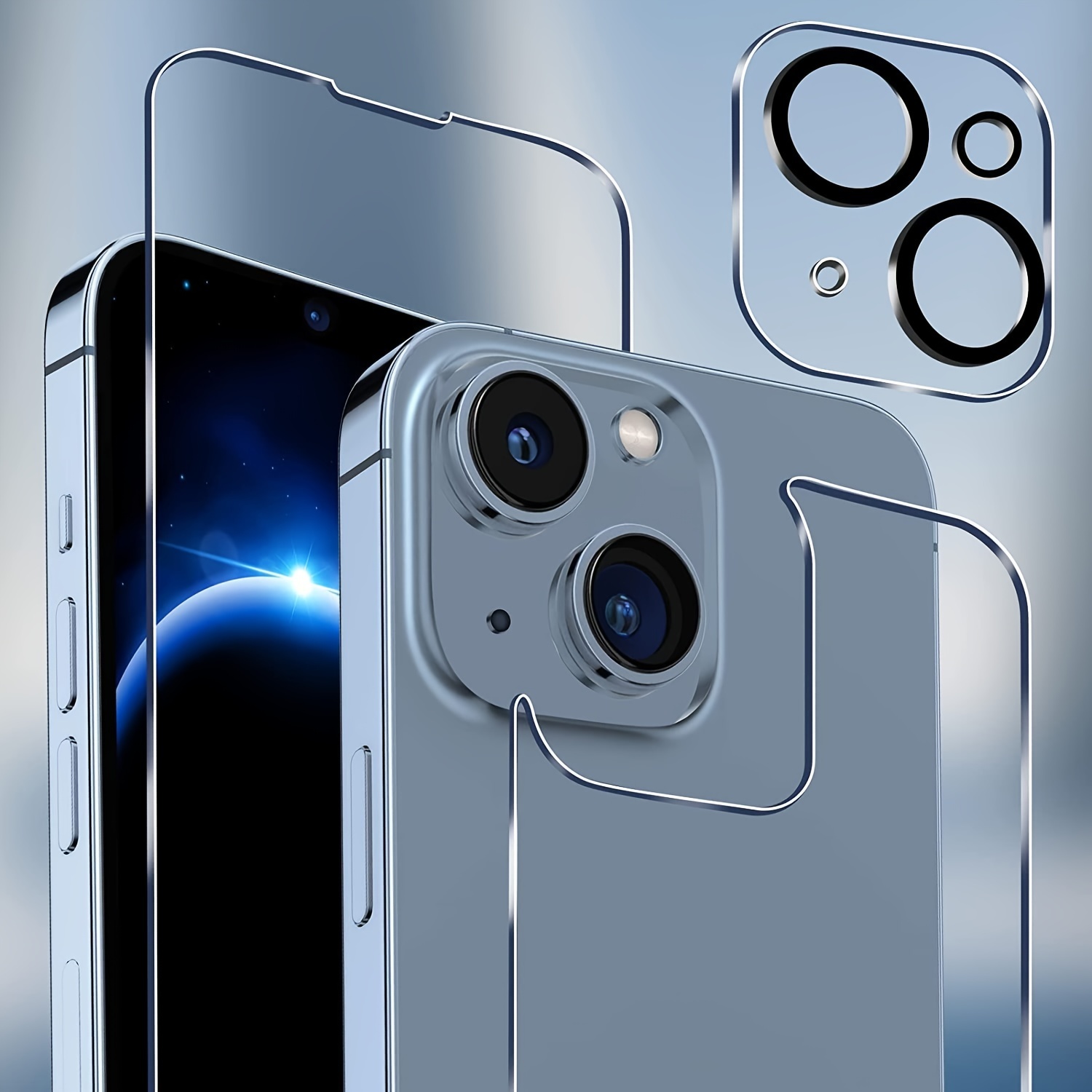 Paquete de 3 protectores de pantalla para iPhone 14 Pro Max - Película de  vidrio templado Templado