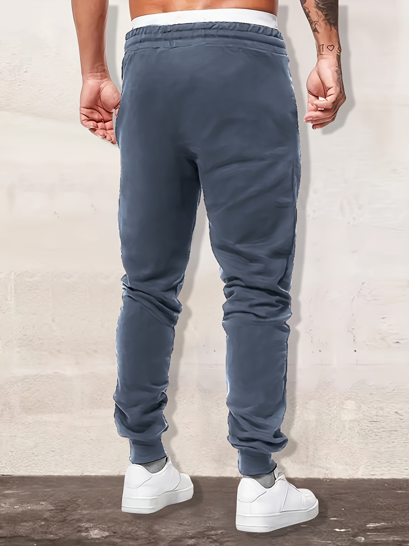 Men's Drawstring Solid Color Sweatpants Casual Comfy Jogger - Temu