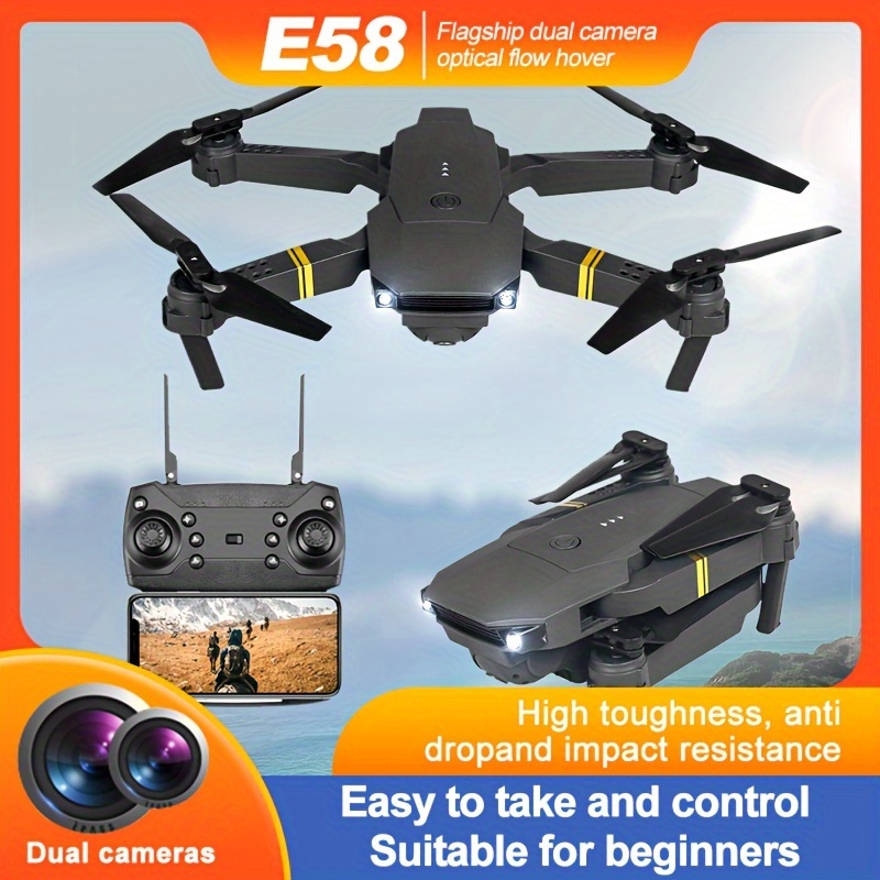 WiFi FPV Drone 4K HD Wide Angle Dual Camera RC Drone Foldable Quadcopter  Gift