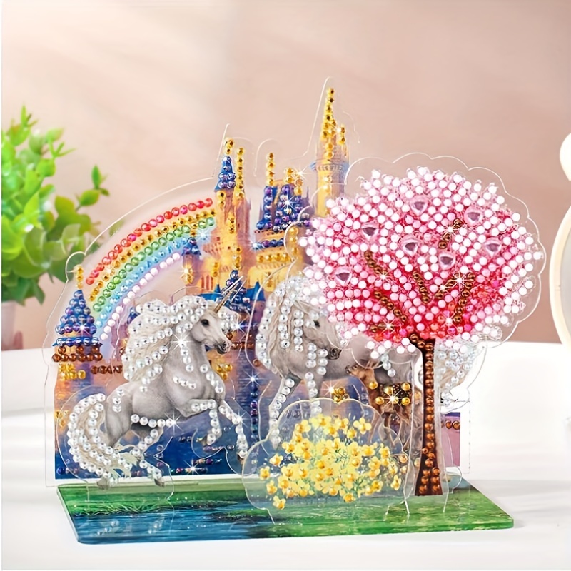 Castle and Unicorn Diamond Painting Desktop Decoration for Office Desktop  Decor