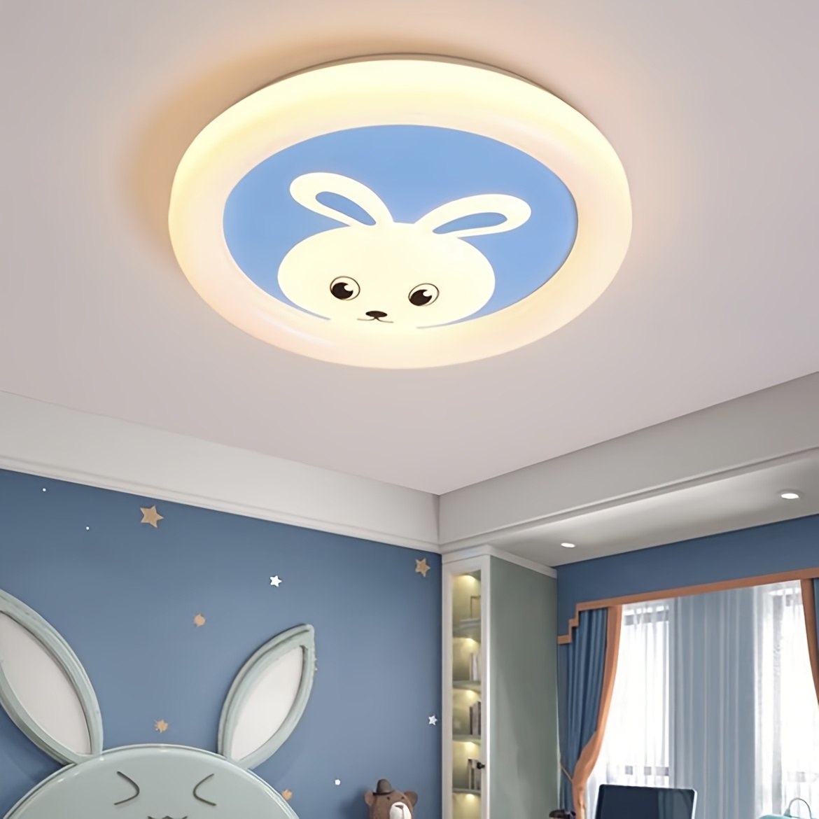 Luces de ventilador de techo LED de dibujos animados para niños, lámparas  de habitación para niños