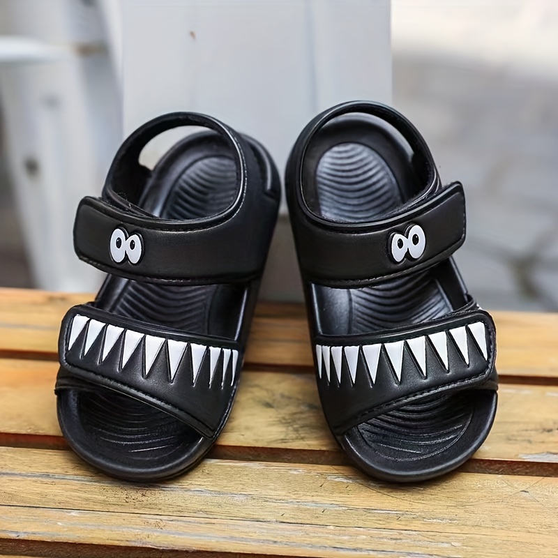 Boys Cool Robot Style Slip On Slide Sandals With Adjustable - Temu