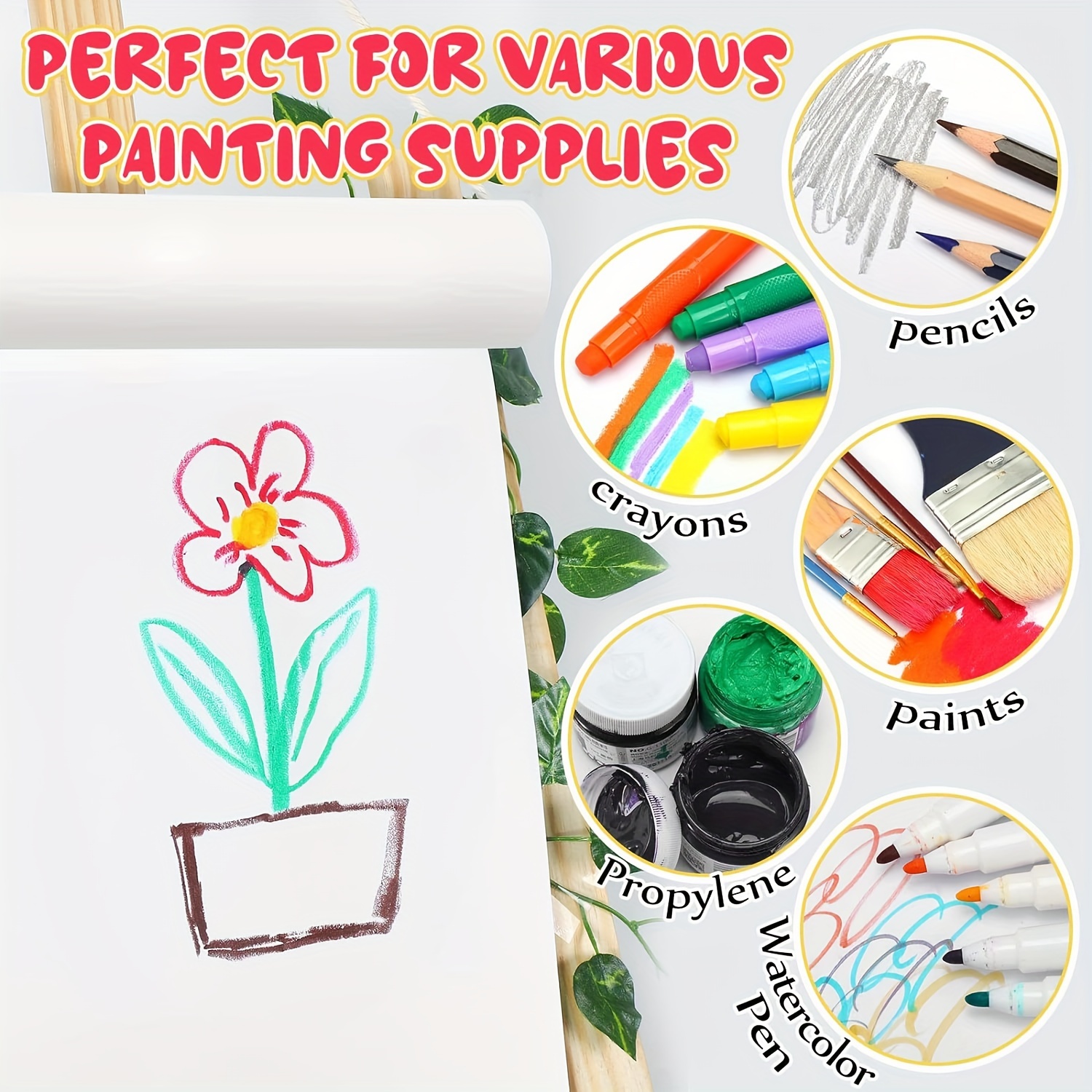 Easel Paper Roll Drawing Sketching Craft Paper Wrapping - Temu
