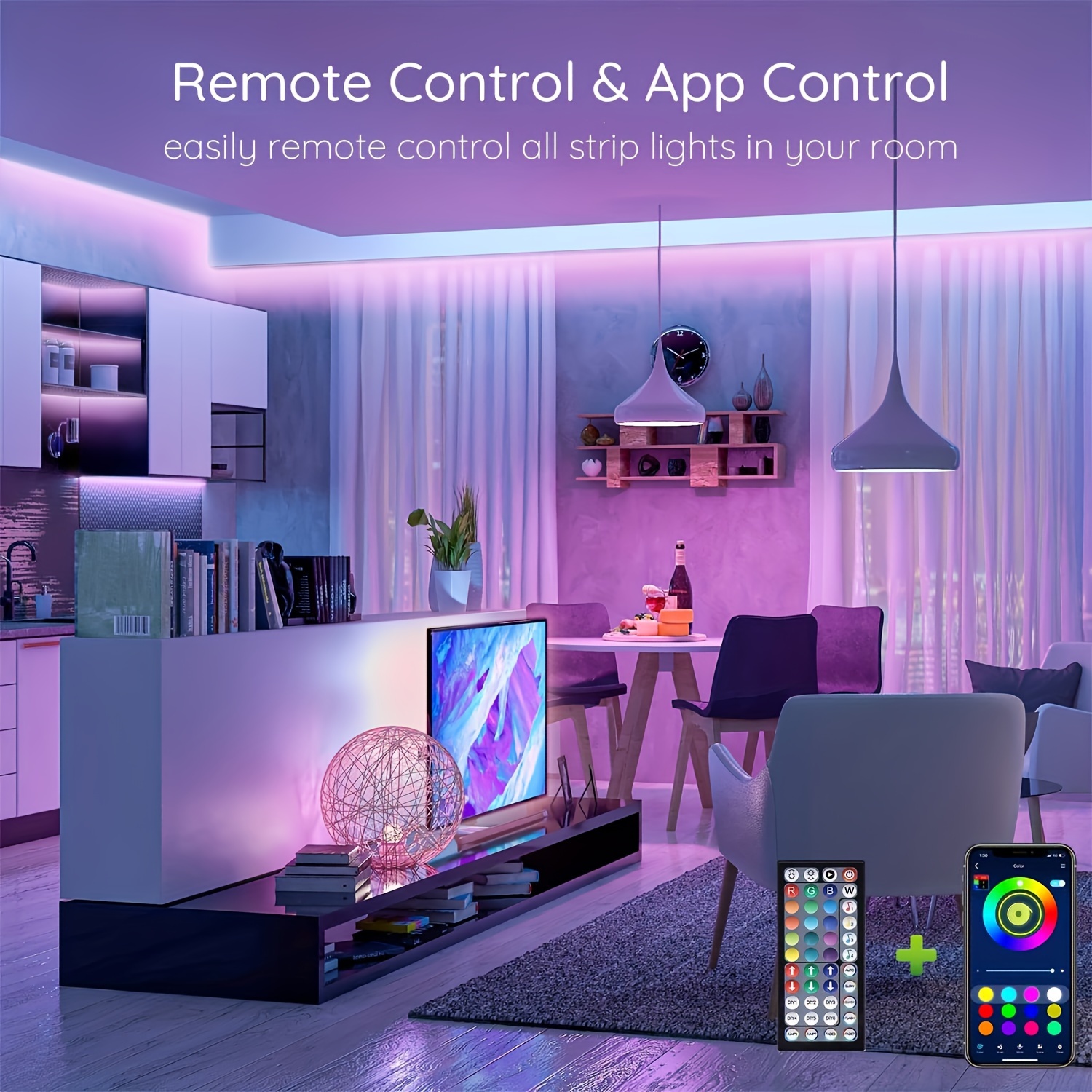 Homelife 6-Piece Colour Changing LED Lights and Remote Control