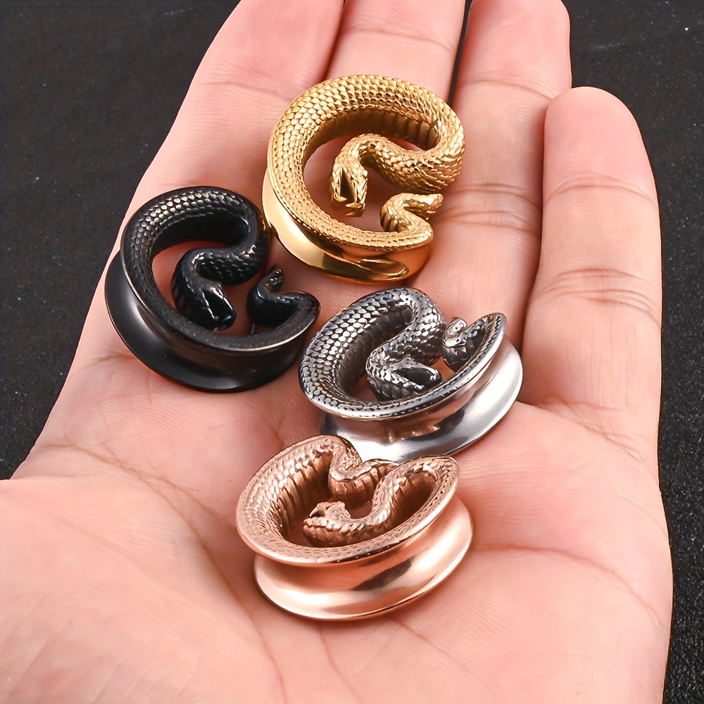 Snake Shaped Saddle Ear Expanders for Body Piercing