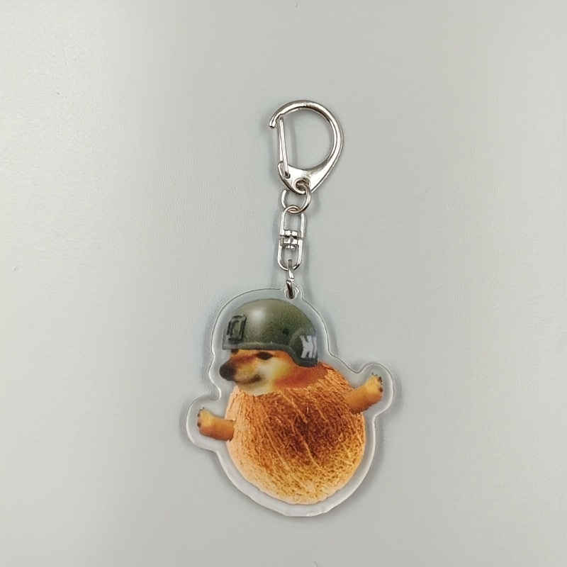 Cute Funny Space Astronaut Muscle Doge Burger Keychain For Men Cheese Burge  Coconut Dog Keychain For Men - Jewelry & Accessories - Temu
