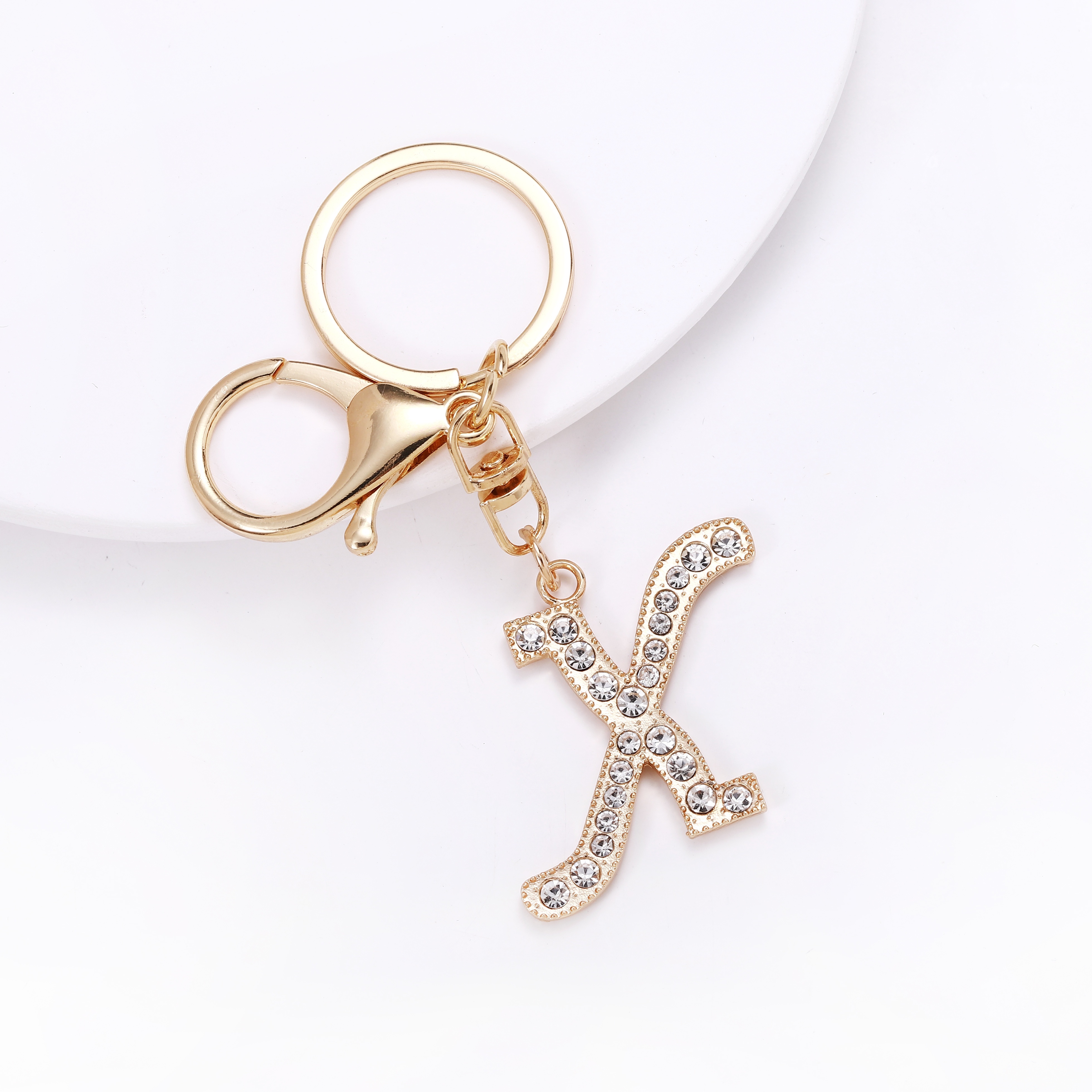 Cute Initial Keychain A-z Letter Sparkly Glitter Key Chain Premium Bag  Charm Keychain Accessories (a,2pcs)