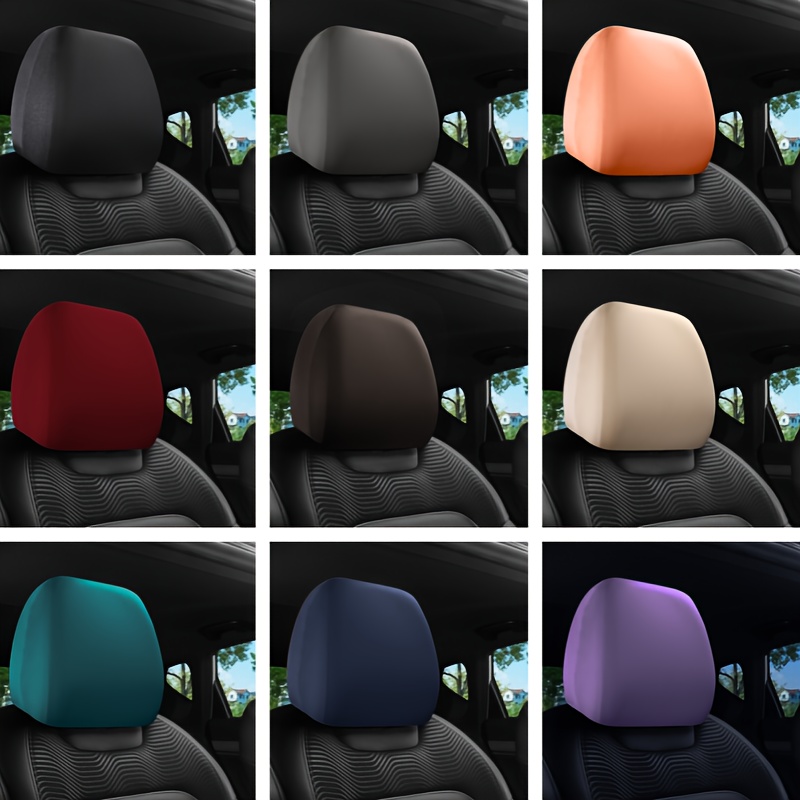 2 Stück Universal Auto Kopfstützenbezug Weicher Autositz Kopfstützenbezug  Schutzstoff Kopfstützenbezüge Für Autos LKW Auto