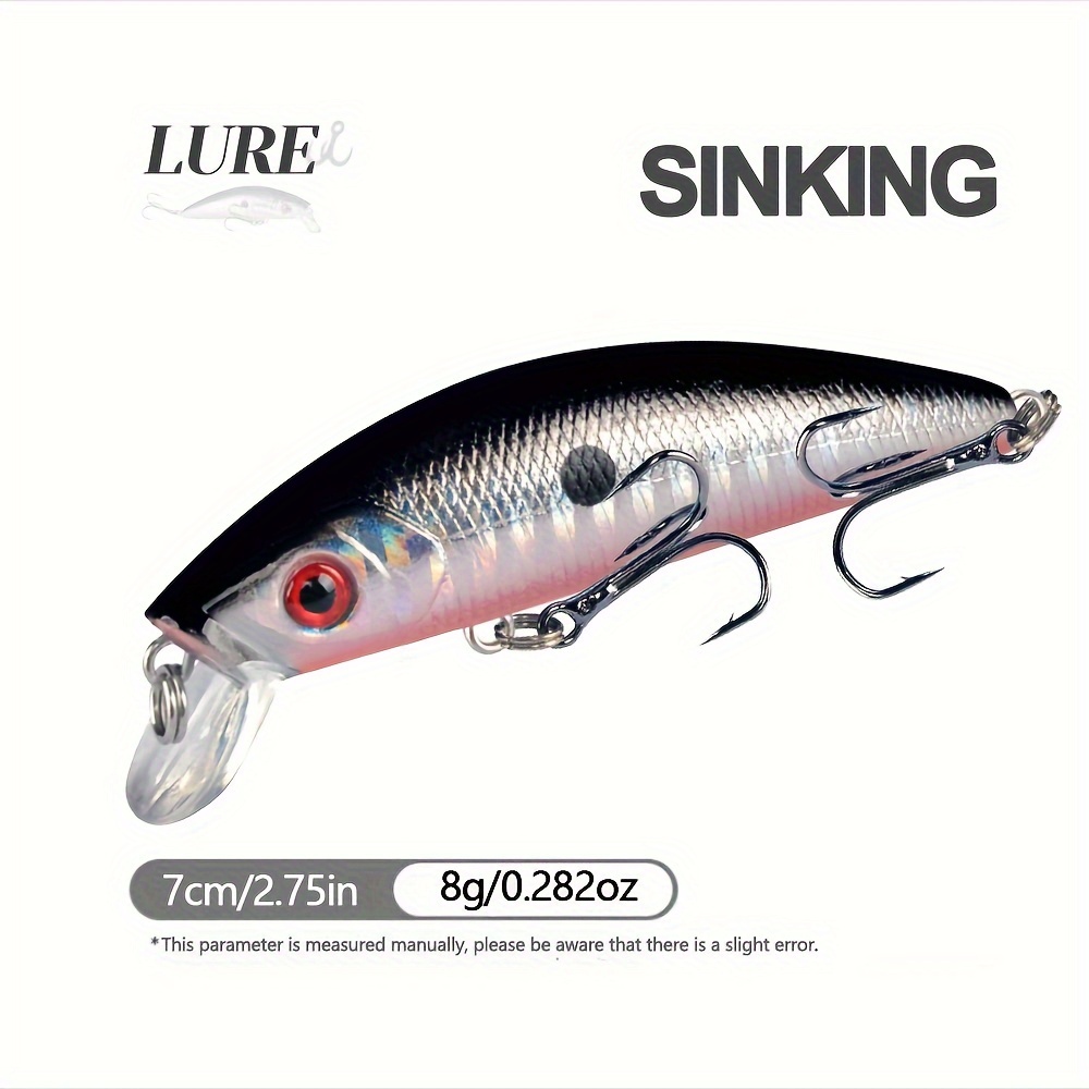 Sinking Minnow Lures Artificial Hard Bait Perch Trout Bass - Temu