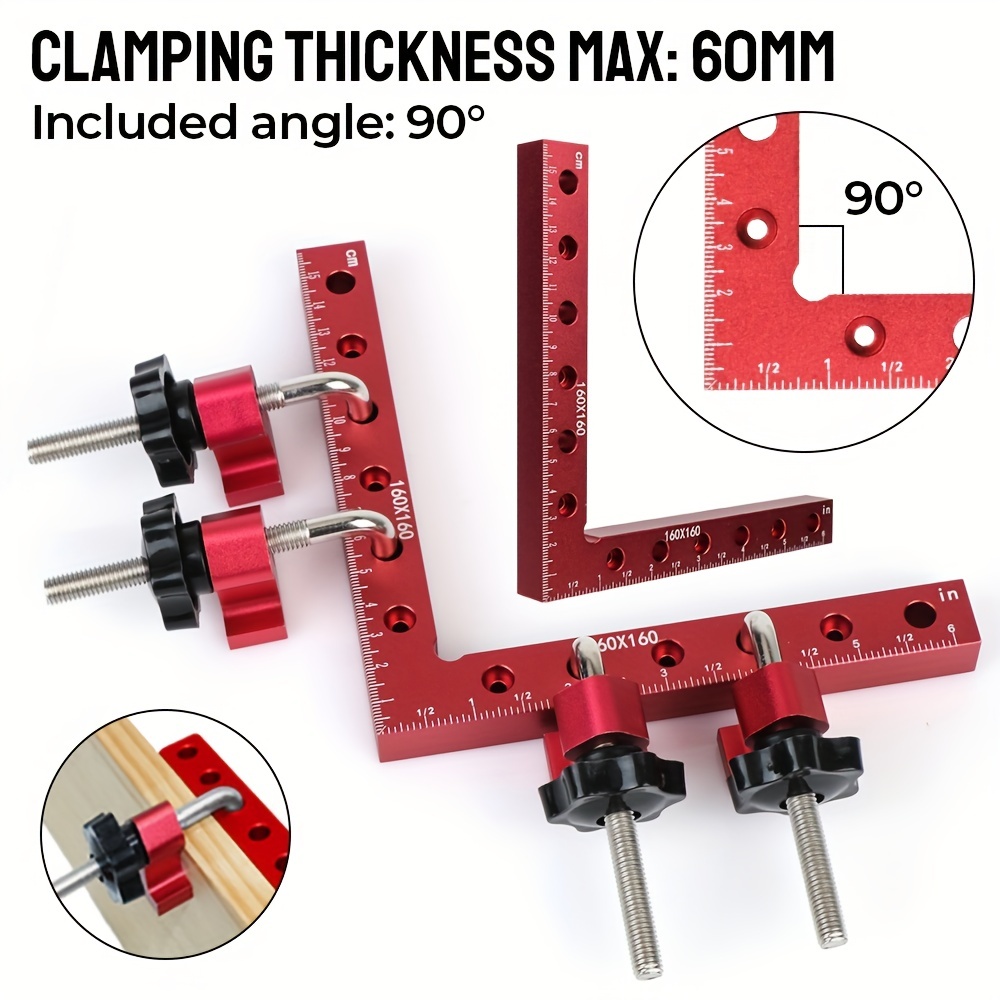 3 6pcs 90 Degree Positioning Squares Right Angle Clamps For Woodworking  Corner Clamp Carpenter Clamping Tool For Cabinets, High-quality &  Affordable