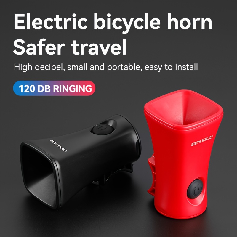 

120dbr Bicycle Electric Horn, Rainproof Shockproof Mtb Scooter Universal Handlebar Speaker, Bike Bell Safety Alarm, Bicycle Accessories