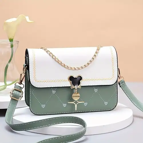 Cute Heart Shaped Chain Handbags Classic Style Shoulder Bag Flower Printed Crossbody  Bag - Bags & Luggage - Temu Germany