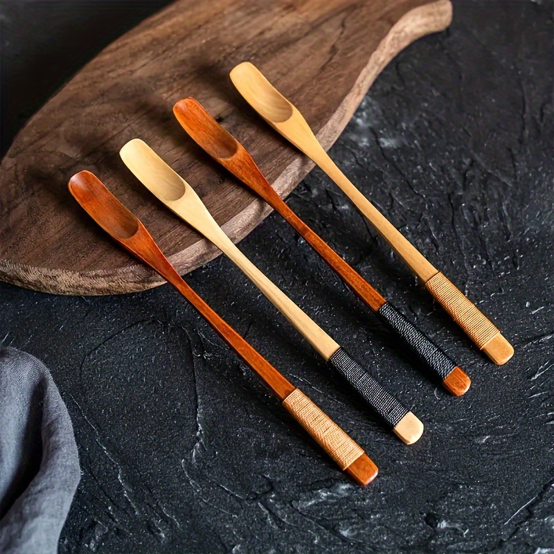 Wooden Coffee Spoons Long Handle Wooden Mixing Spoon Long Handle Handmade  Wood Stirring Spoon for Kitchen Stirring