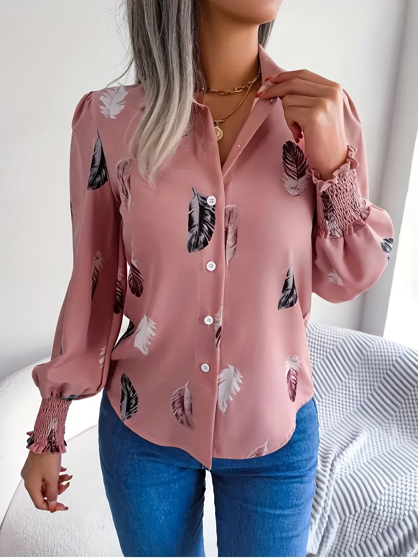 Plus Size Casual Blouse Blusa Casual Talla Grande Mujer - Temu