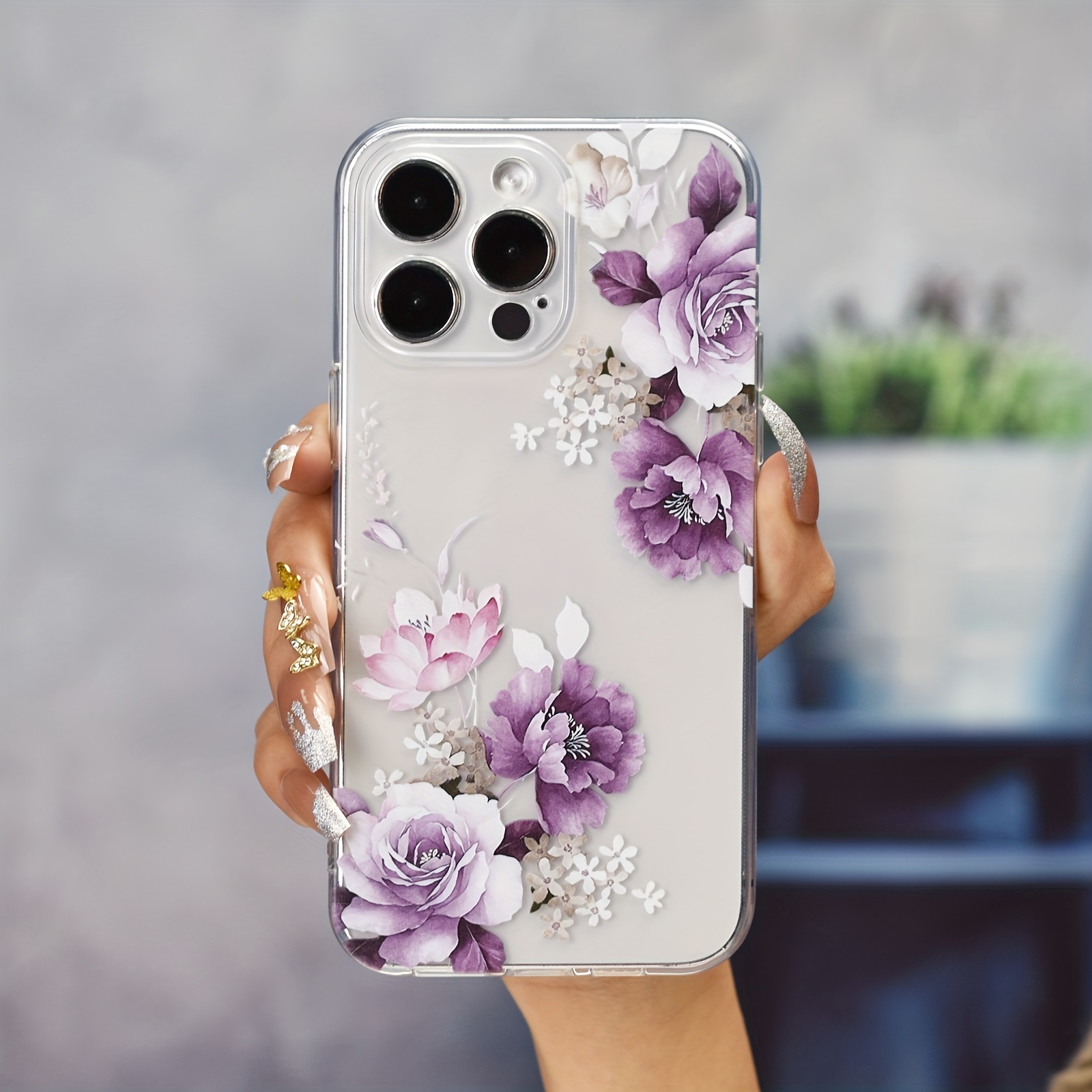 

Premium Shockproof Slim Protective Phone Case With Flowers Pattern Design - All-inclusive Protection For Iphone 7/8/11/12/13/14/x/xr/xs/plus/pro/pro Max/se2/mini Series - Perfect Gift For Men, Women
