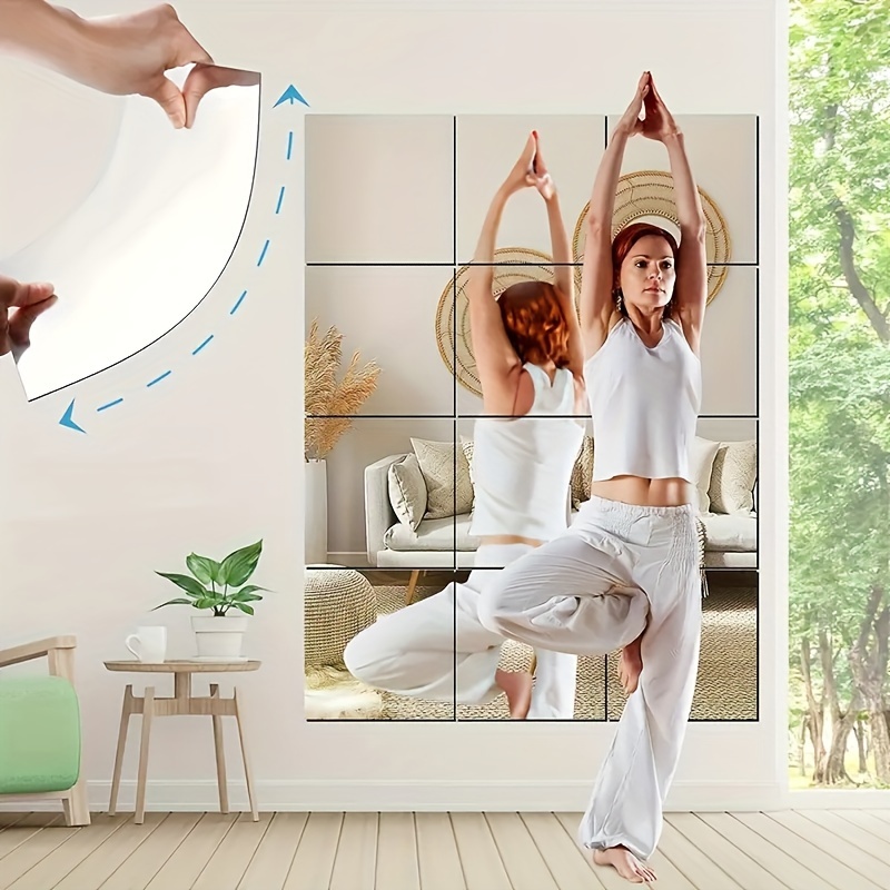Self Adhesive Acrylic Mirror Sheets Frameless Flexible Non - Temu