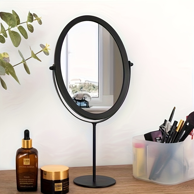 Espejo de tocador, pequeño espejo de mesa, espejo pequeño para escritorio,  espejos faciales, espejo de maquillaje de pie, espejo de maquillaje LED