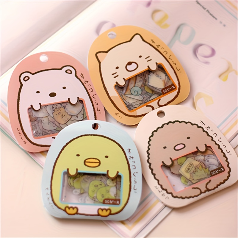 Bag Diy Cute Cartoon Kawaii Pvc Stickers Lovely Cat Bear - Temu
