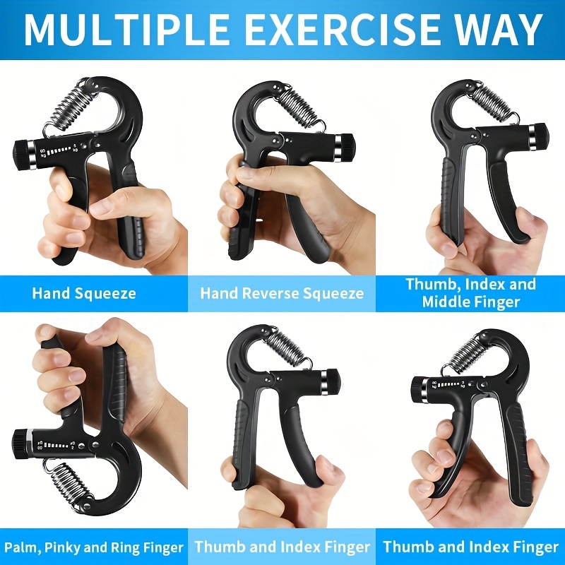 Grip Strength Trainer, Hand Grip Exerciser Strengthener with Adjustable  Resistance 11-132 Lbs (5-60kg), Forearm Strengthener, Hand Exerciser for