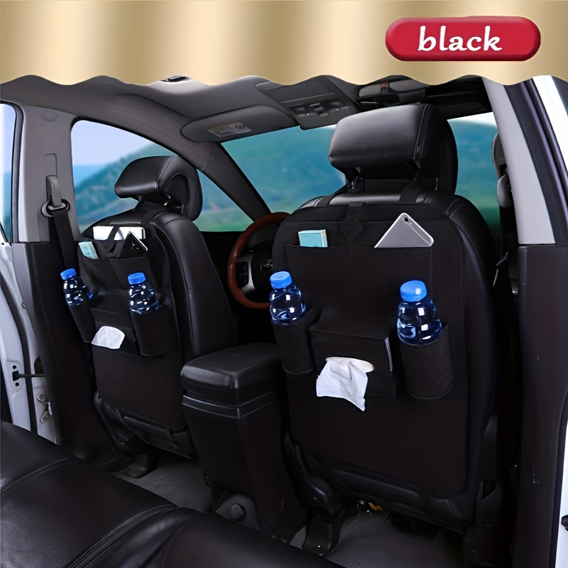 1 pieza asiento trasero coche organizador asiento bolsillo Protector  almacenamiento Universal Beige Sharpla Organizador del respaldo del asiento  del automóvil