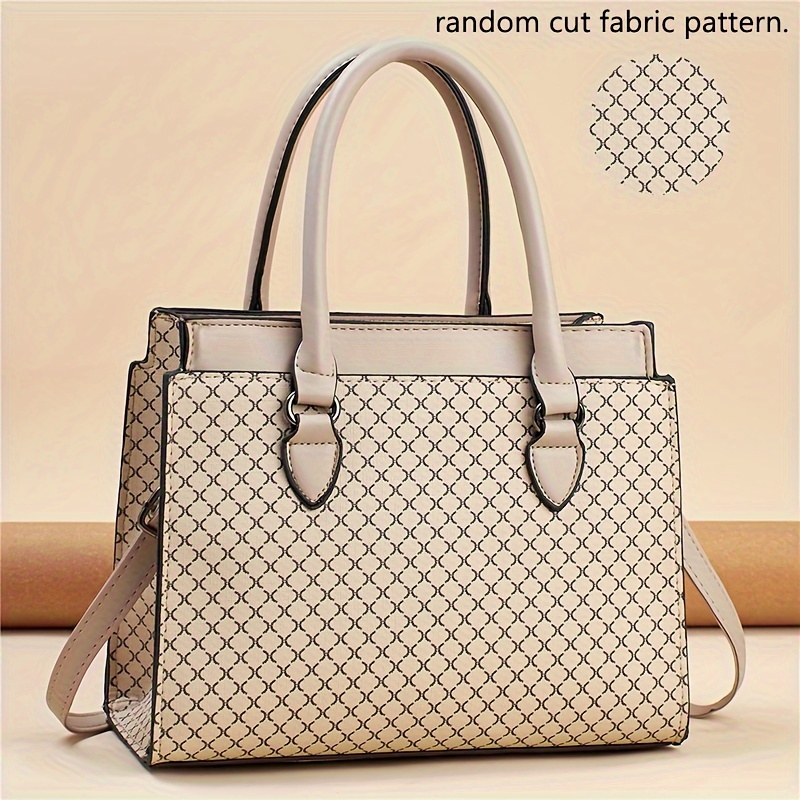 Trendy Plaid Pattern Tote Bag Casual Multi pocket Shoulder Temu