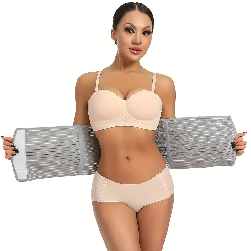 adjustable breathable body shaping strengthened cinch belt perfect for workout yoga waistband postpartum belly belt details 3