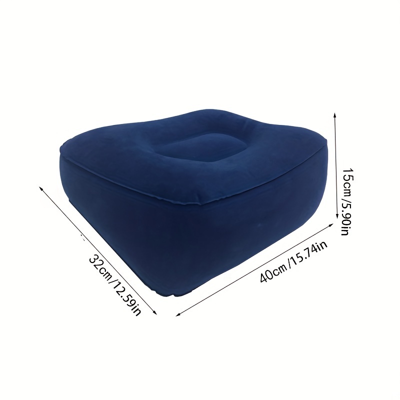 Inflatable Flocking PVC Ottomans for Travel and Office Nap